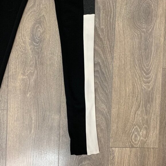 Aritzia Babaton Neil Leggings Stripes Pants Ponte Black Skinny Leg High Waist - Picture 8 of 14